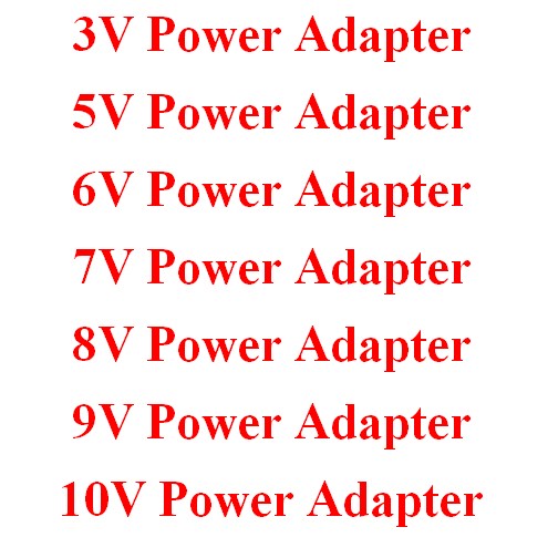 3V 5V 6V 7V 8V 9V 10V Power Adapter
