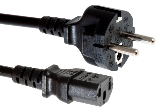 Dây Nguồn Chân Cắm Thẳng CEE 7/7 EURO SCHUKO to IEC60320 C13