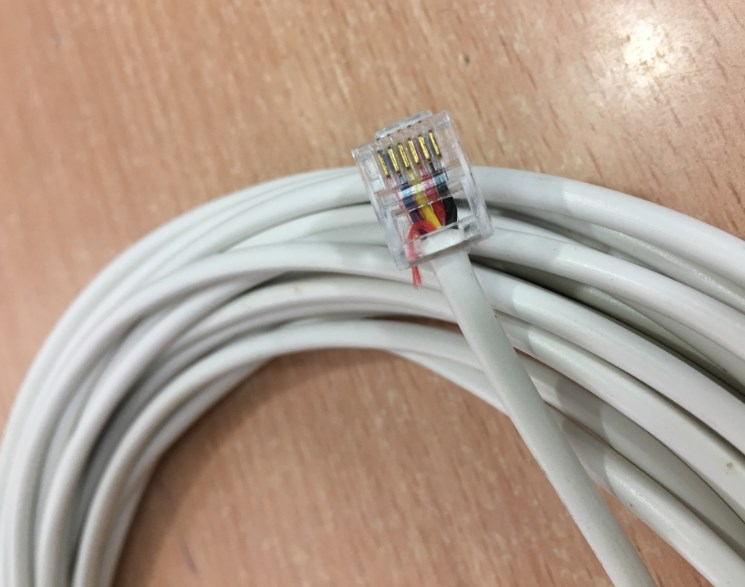 Dây Nhẩy Điện Thoại Bàn Telephone Patch Cord RJ11 4 Wire Cross Pinned