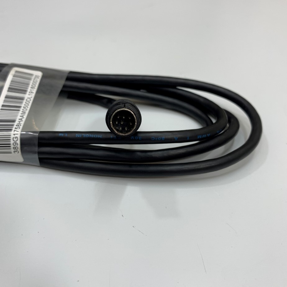 thumbnail image 2 of Kentek 6ft Mini DIN-8 Male To Male Cable – 28AWG RS-232 Serial Cable For Mac Computer Peripherals, Beige 2 of 4