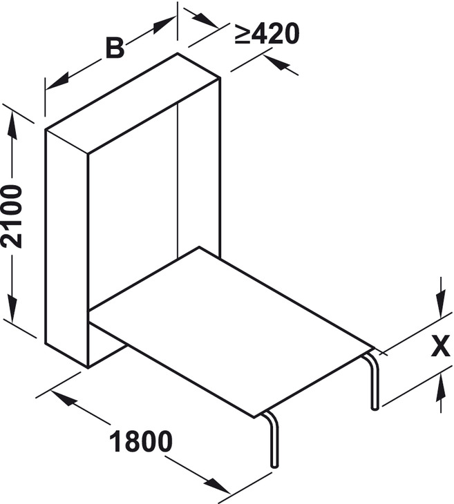 Giường xếp đứng Hafele 271.91.114 11 Phụ kiện giường xếp Hafele 271.91.114 | Phụ kiện đồ gỗ Hafele