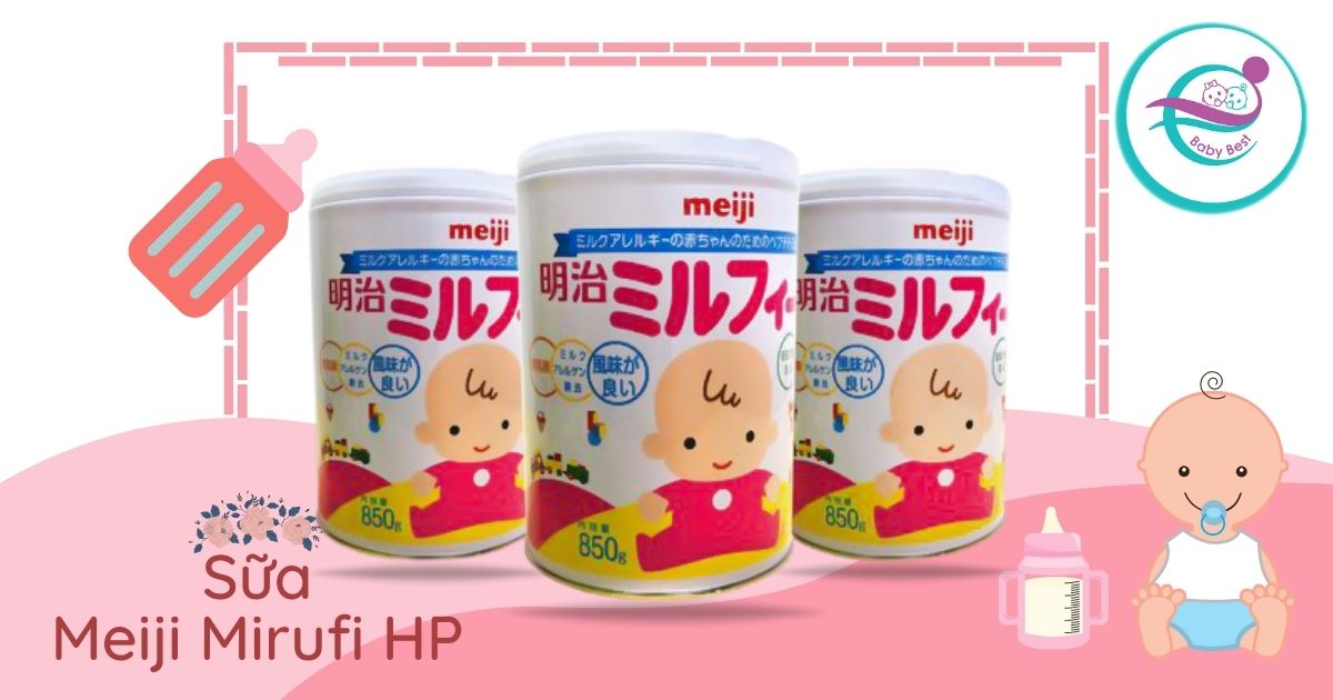 Sữa Meiji Mirufi HP cho bé bị dị ứng với đạm bò