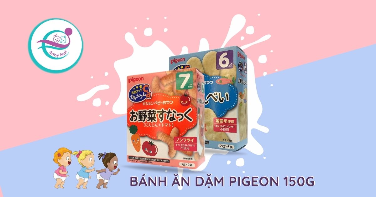 Bánh ăn dặm Pigeon đầy đủ dinh dưỡng cho bé từ Nhật Bản