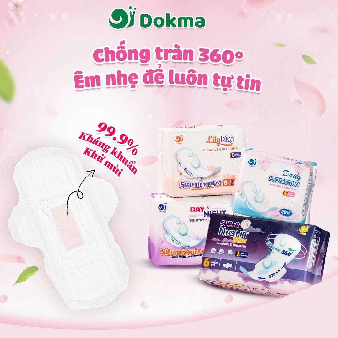 DOKMA GIỚI THIỆU DÒNG BĂNG VỆ SINH MIẾNG – GIẢI PHÁP CHĂM SÓC CHU KỲ PHÙ HỢP TỪNG NGÀY