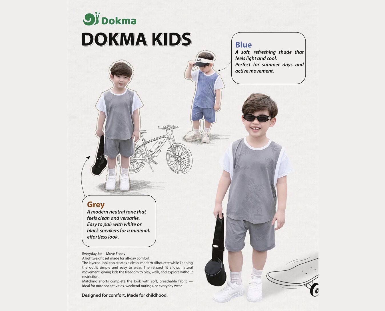 Outfit cho những ngày hè năng động của bé