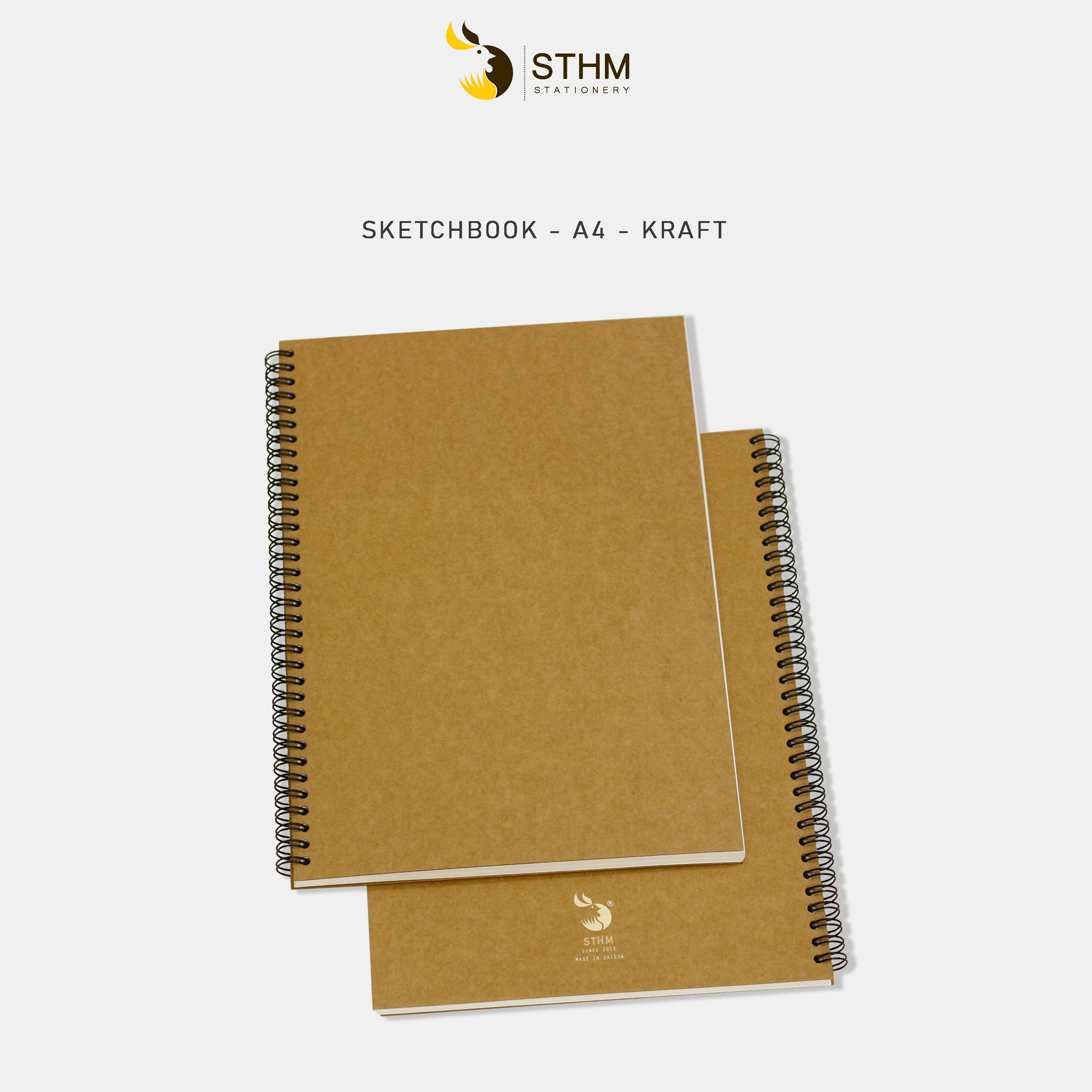 Sổ Tay Vẽ Chì - Sketchbook - Giấy Kem Trơn 130Gsm Sthm.Vn