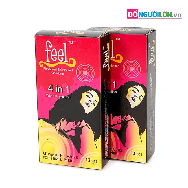 Bao Cao Su Hỗ Trợ Kéo Dài Thời Gian Feel 4 in 1 03