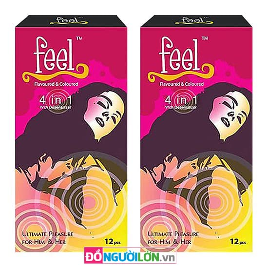 Bao Cao Su Hỗ Trợ Kéo Dài Thời Gian Feel 4 in 1 02