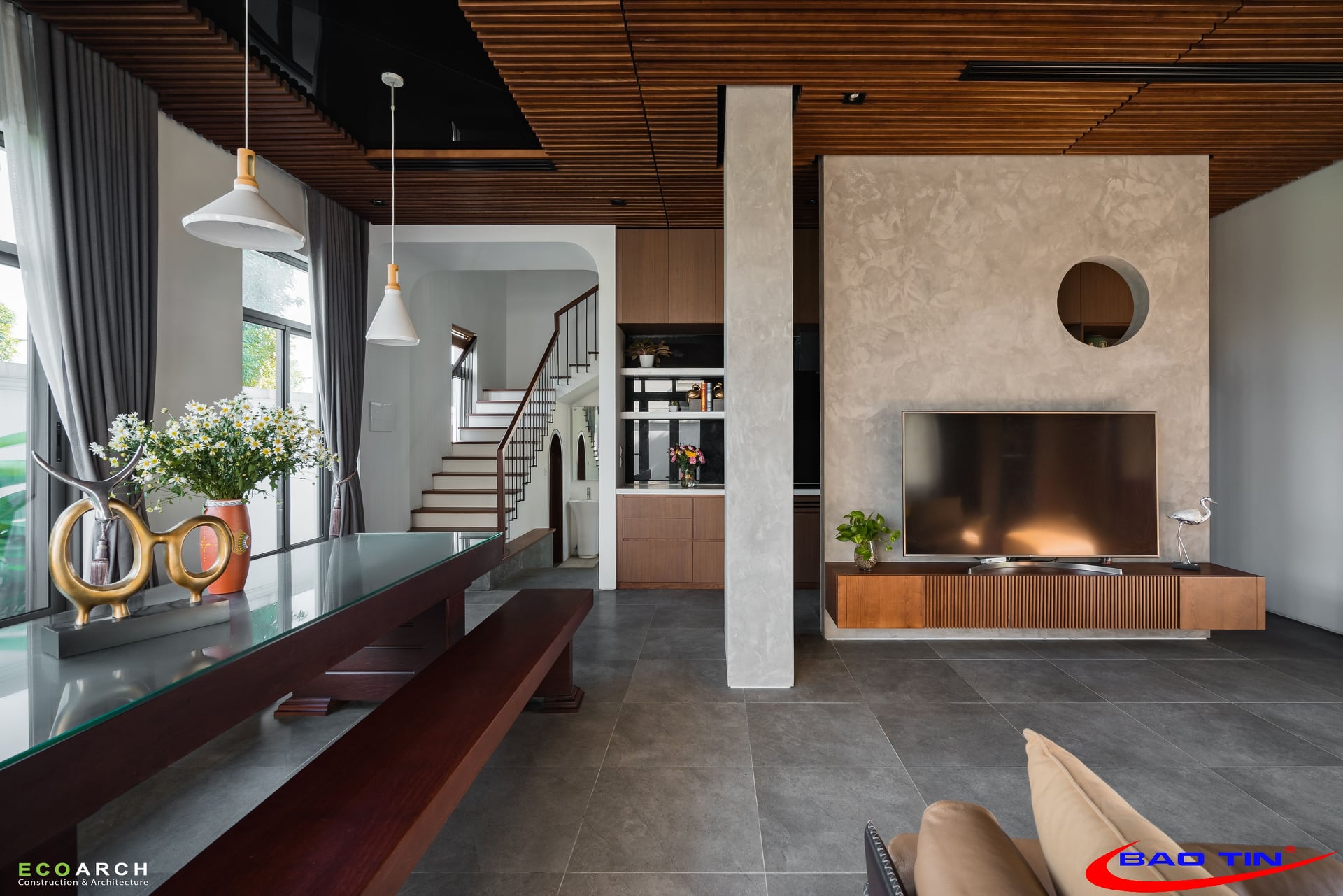 Thi công nội thất căn biệt thự Nhà Nguyệt Quế thuộc dự án Vinhomes Riverside The Harmony Long Biên, Hà Nội