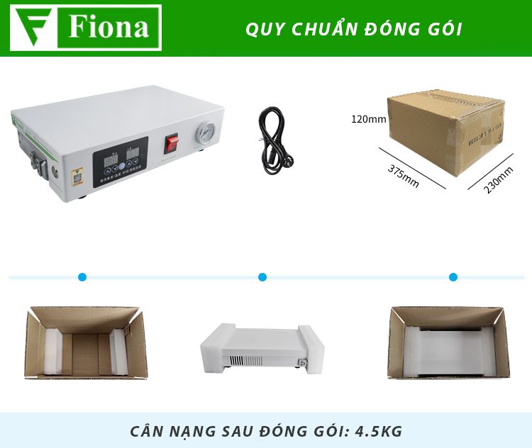 Nồi hấp khử bọt màn hình mini siêu tốc Fiona TP-07D