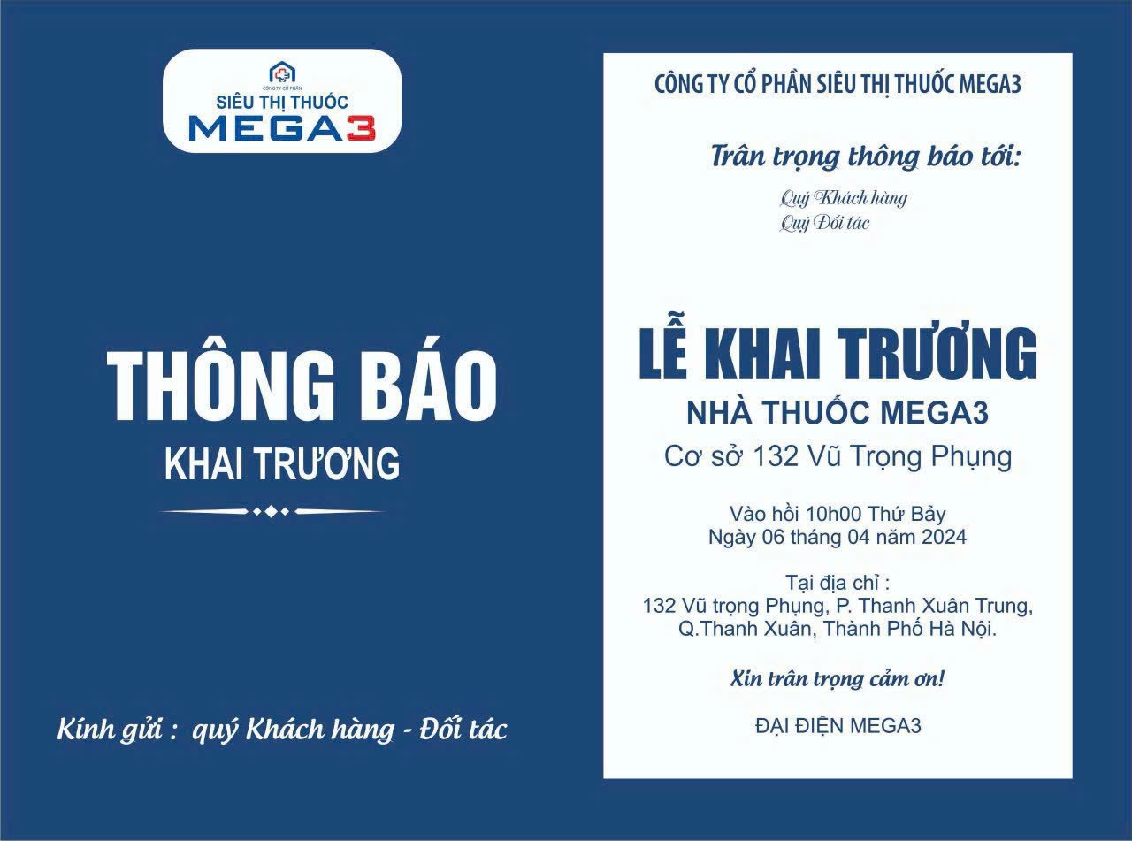 Tưng Bừng Khai Trương Cơ Sở Mới Mega3 Tại 132 Vũ Trọng Phụng ngày 6/4/2024