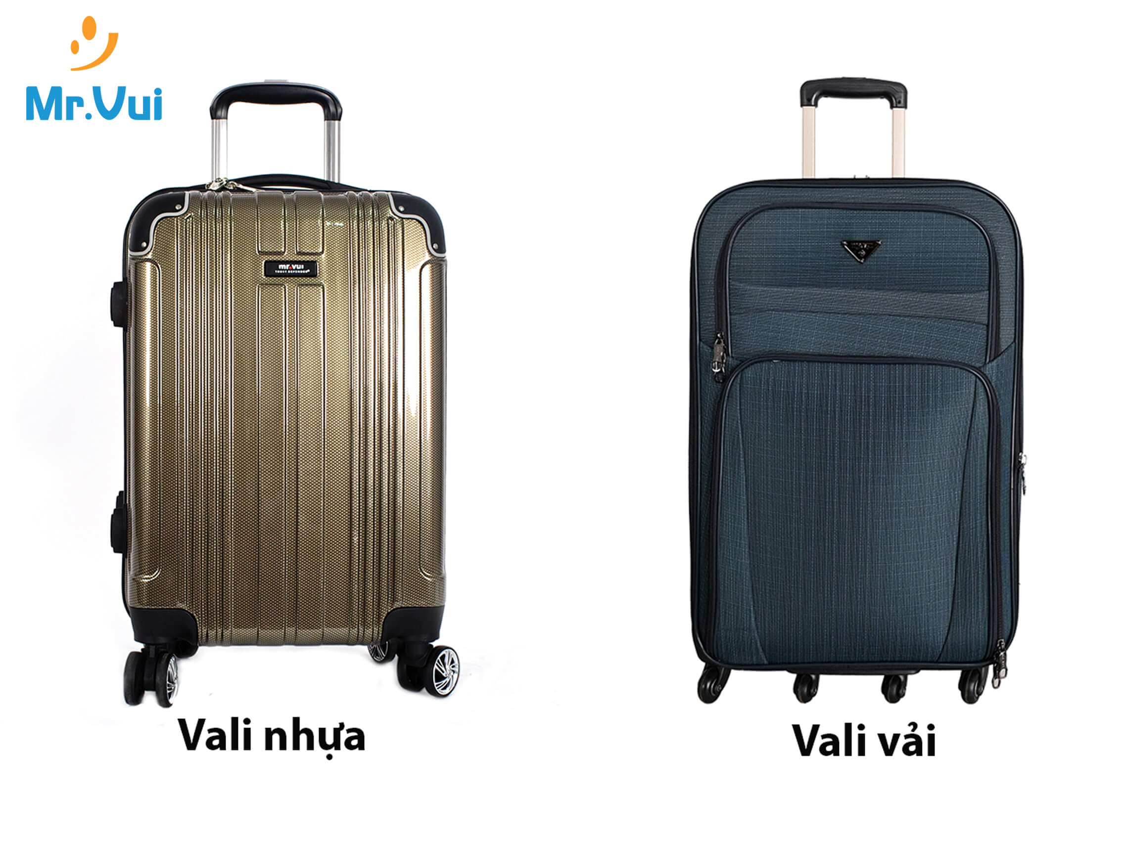 Nên mua vali nhựa hay vải cho chuyến đi của bạn.