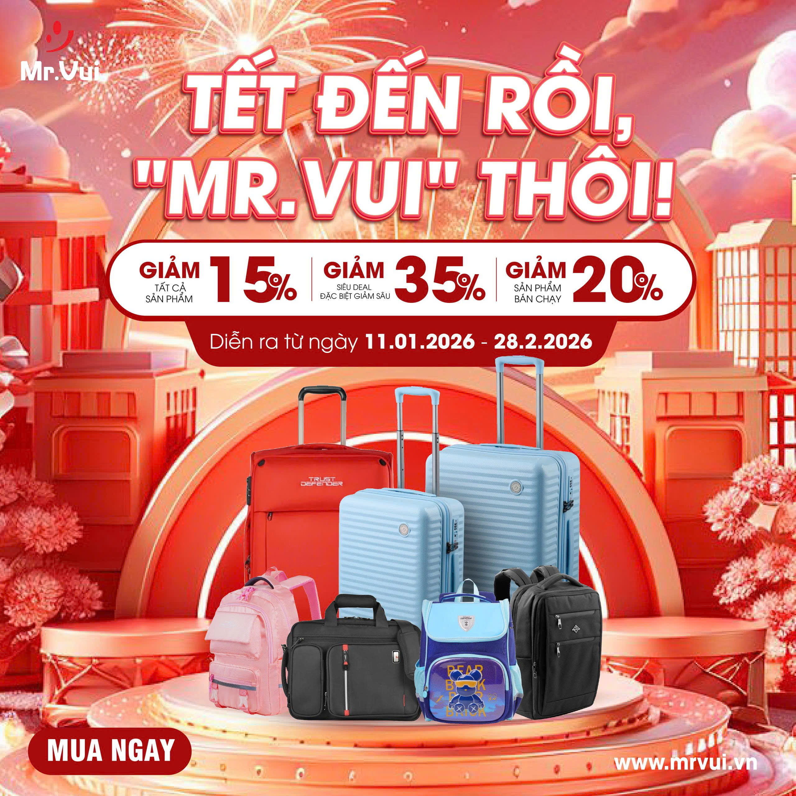 🧧 TẾT ĐẾN RỒI, MR.VUI THÔI! – MANG NIỀM VUI VỀ NHÀ VỚI ƯU ĐÃI TỚI 35%️🎉