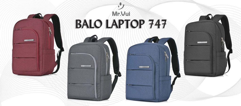 balo laptop 747, thời trang, sang trọng, tinh tế, hiện đại