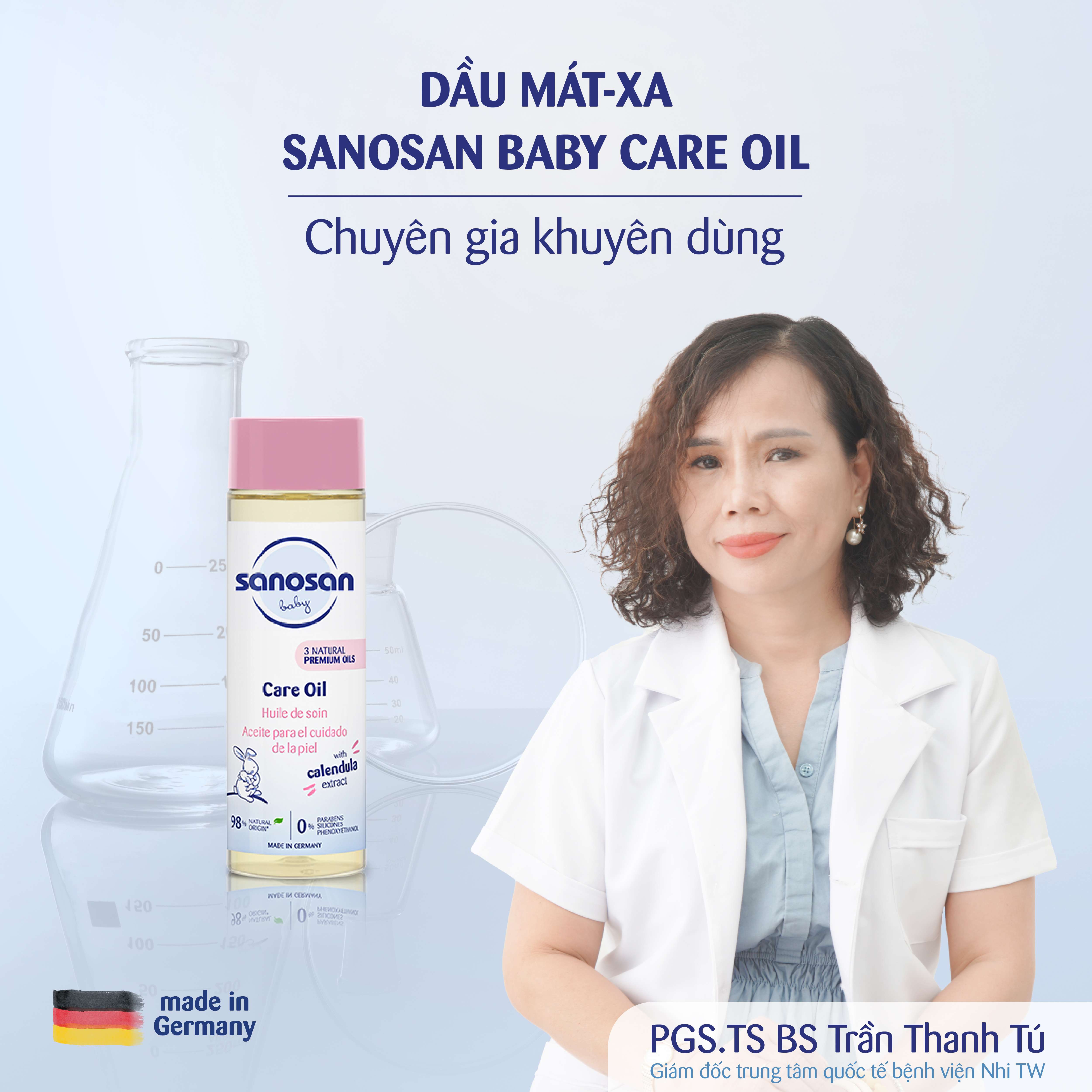 Dầu mát - xa Sanosan Baby Care Oil 200ml