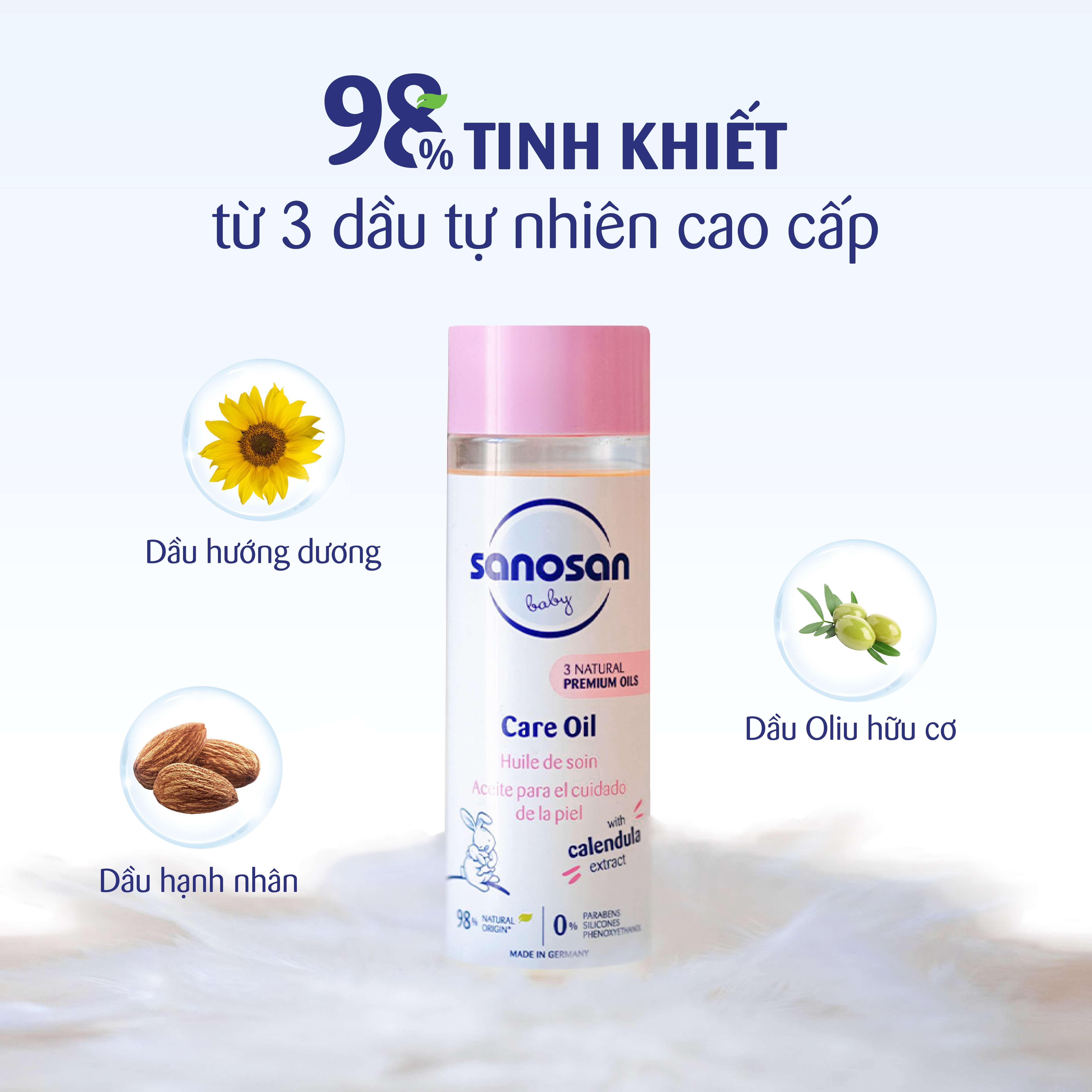 Dầu mát - xa Sanosan Baby Care Oil 200ml