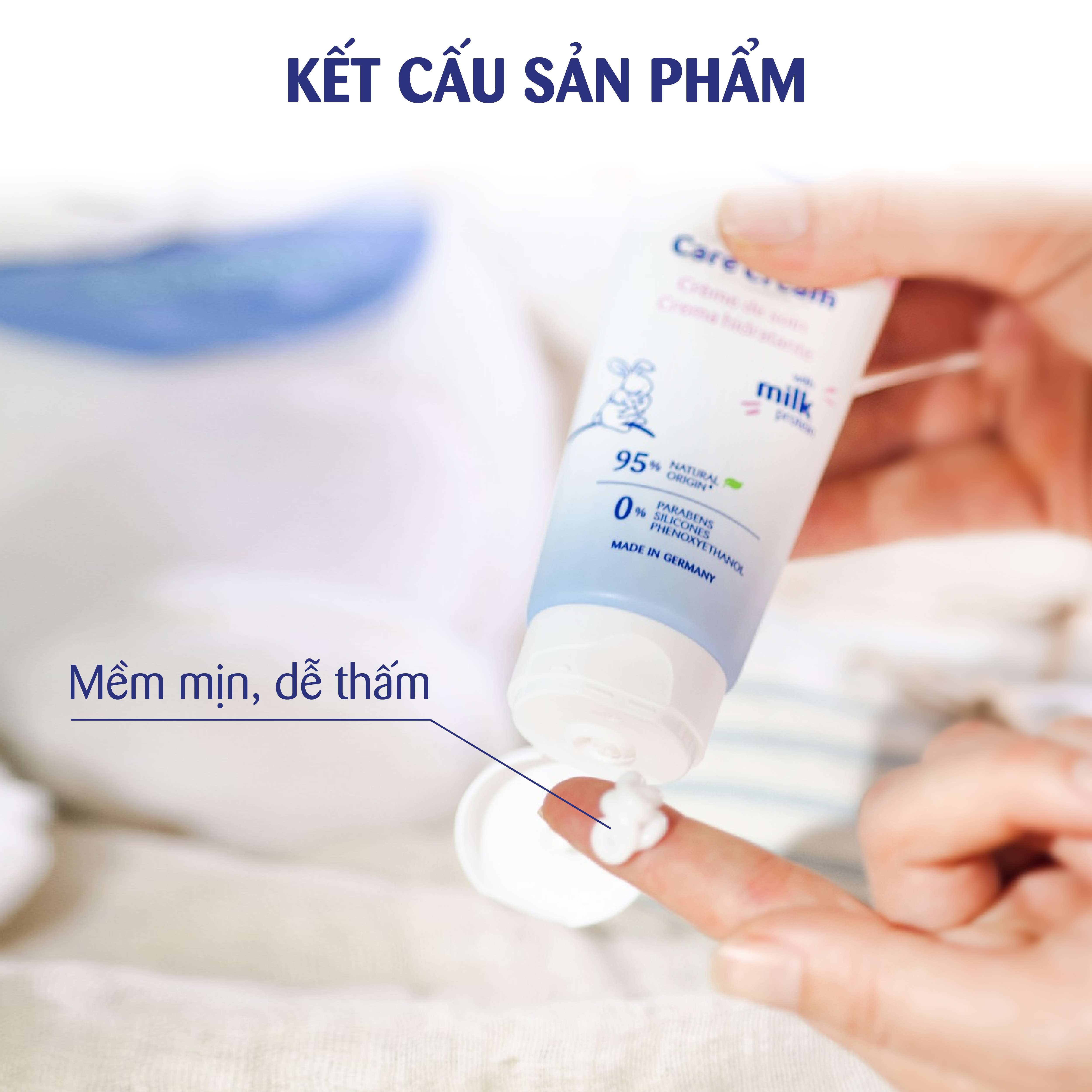 Kem dưỡng ẩm Sanosan Baby với protein sữa thủy phân 0M+ 100ml