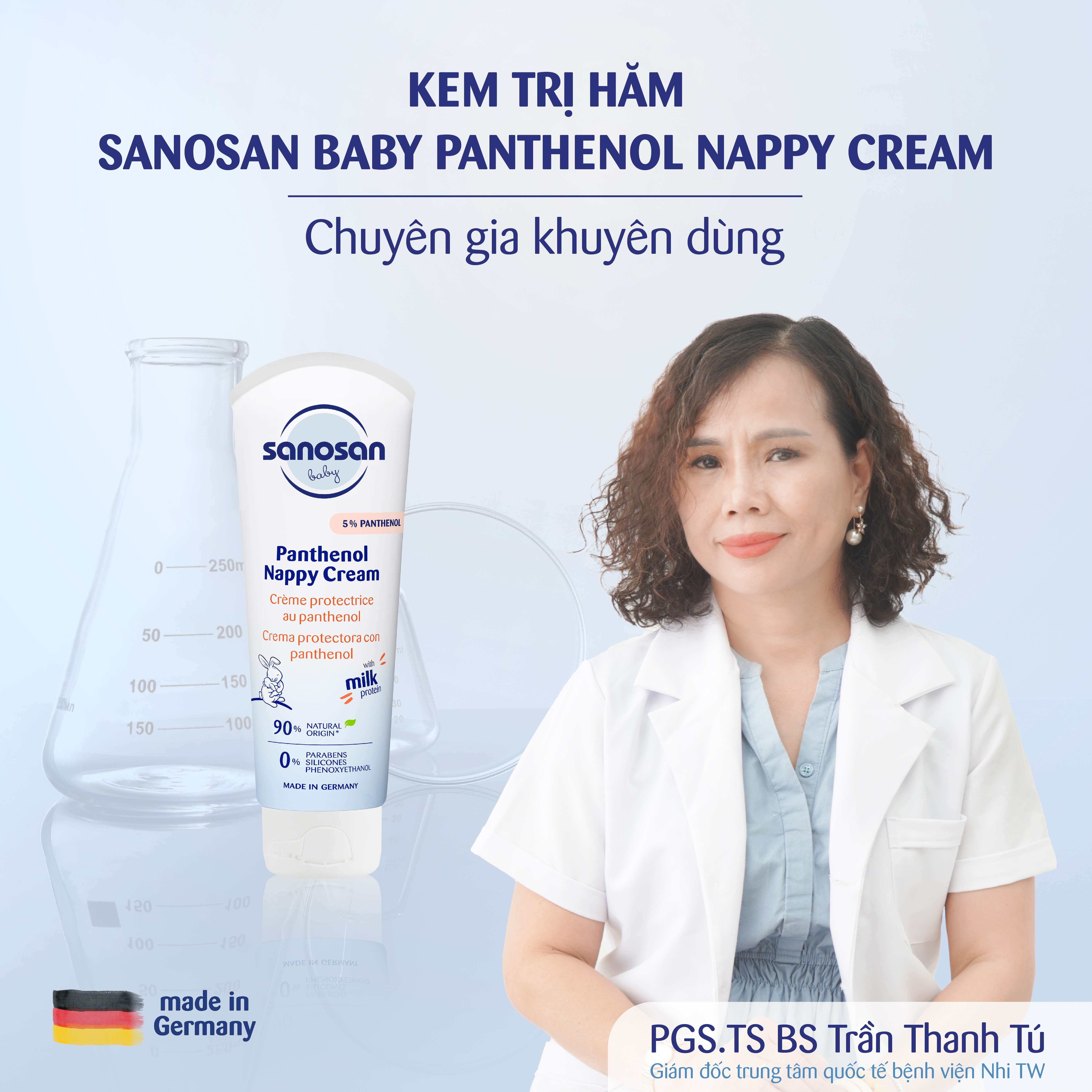 Kem trị hăm Sanosan Baby Panthenol Nappy Cream 100ml