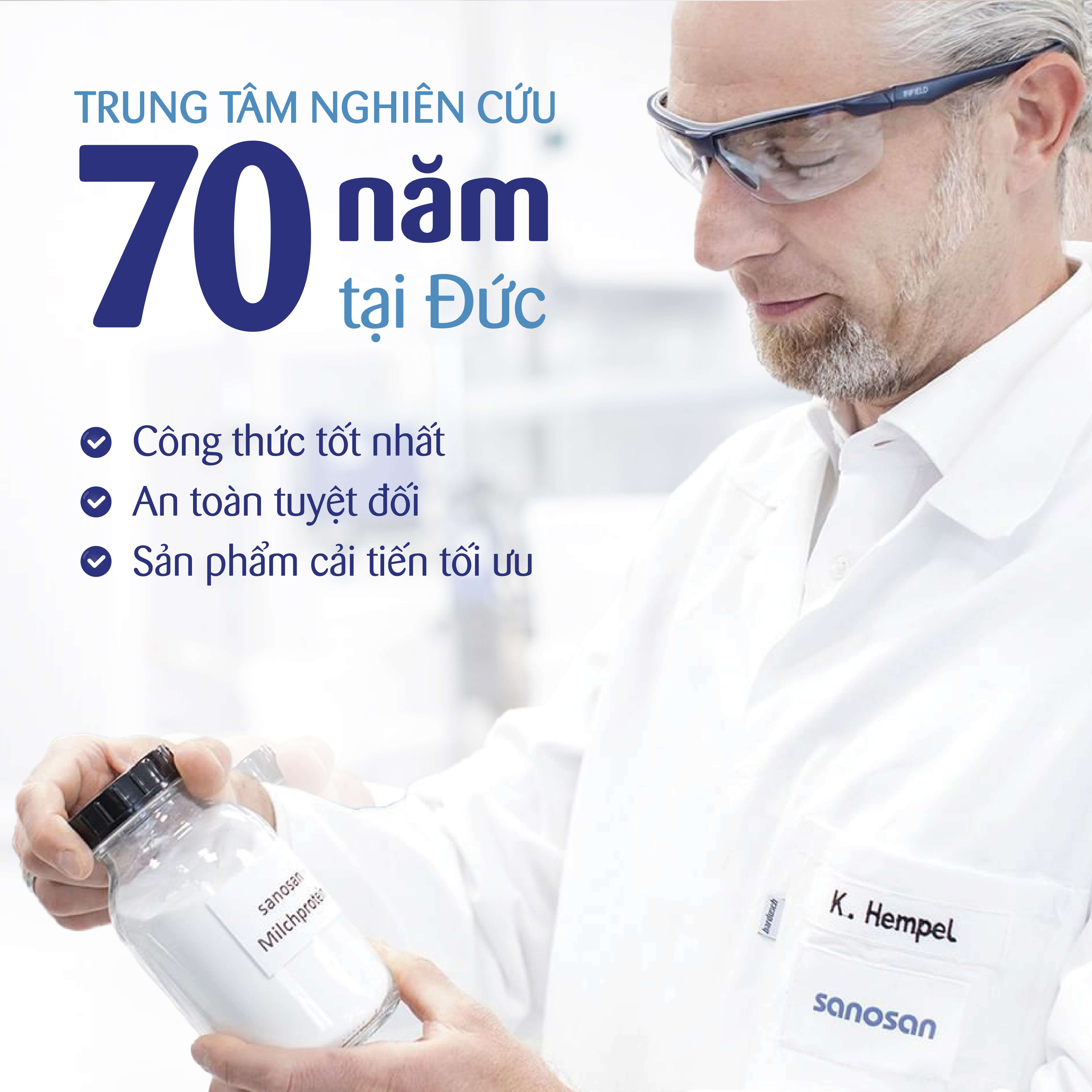Sữa tắm gội Sanosan Baby với protein sữa thủy phân 0M+ 50ml