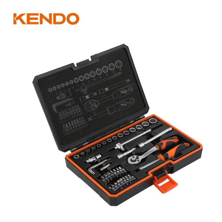 Bộ đầu tuýp và cần siết 1/4 inch 42 chi tiết Kendo - 90562