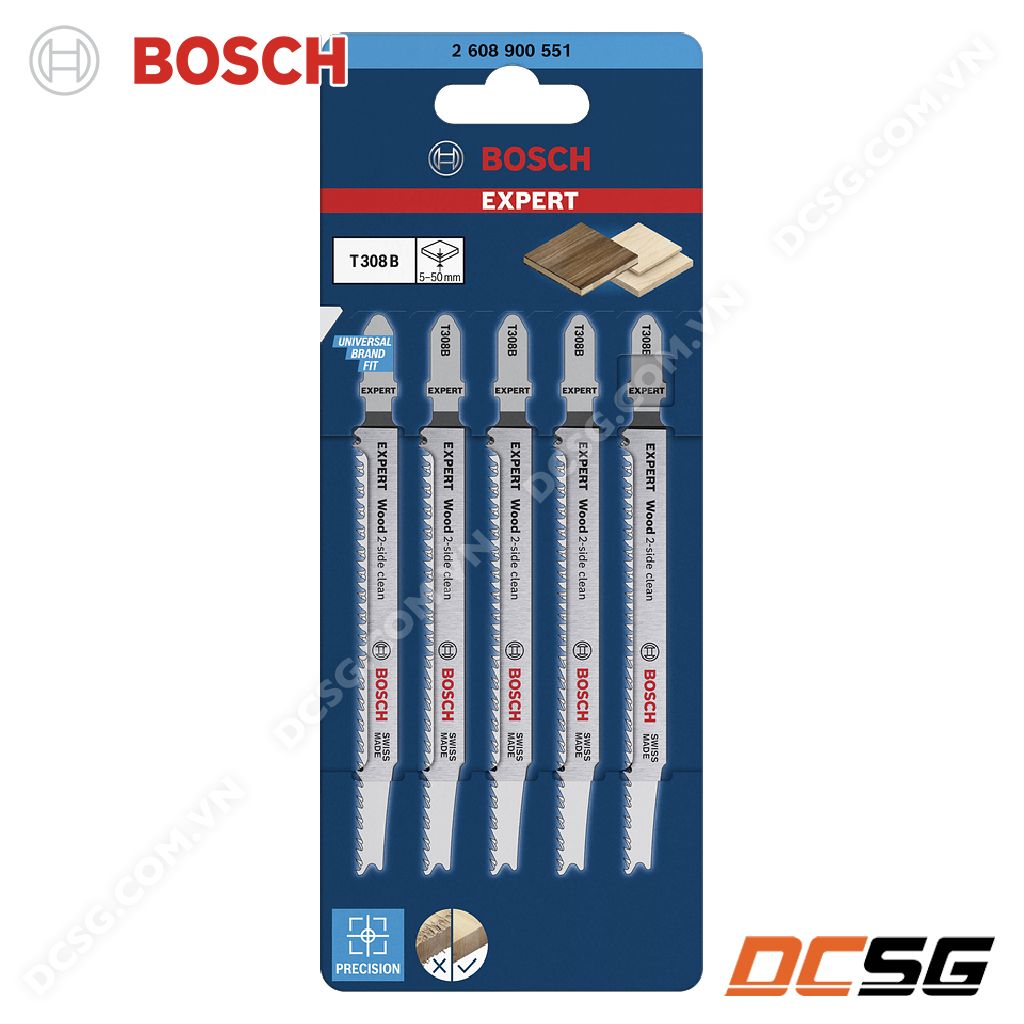 Lưỡi cưa lọng Expert Wood 2-side Clean T308B Bosch 2608663751