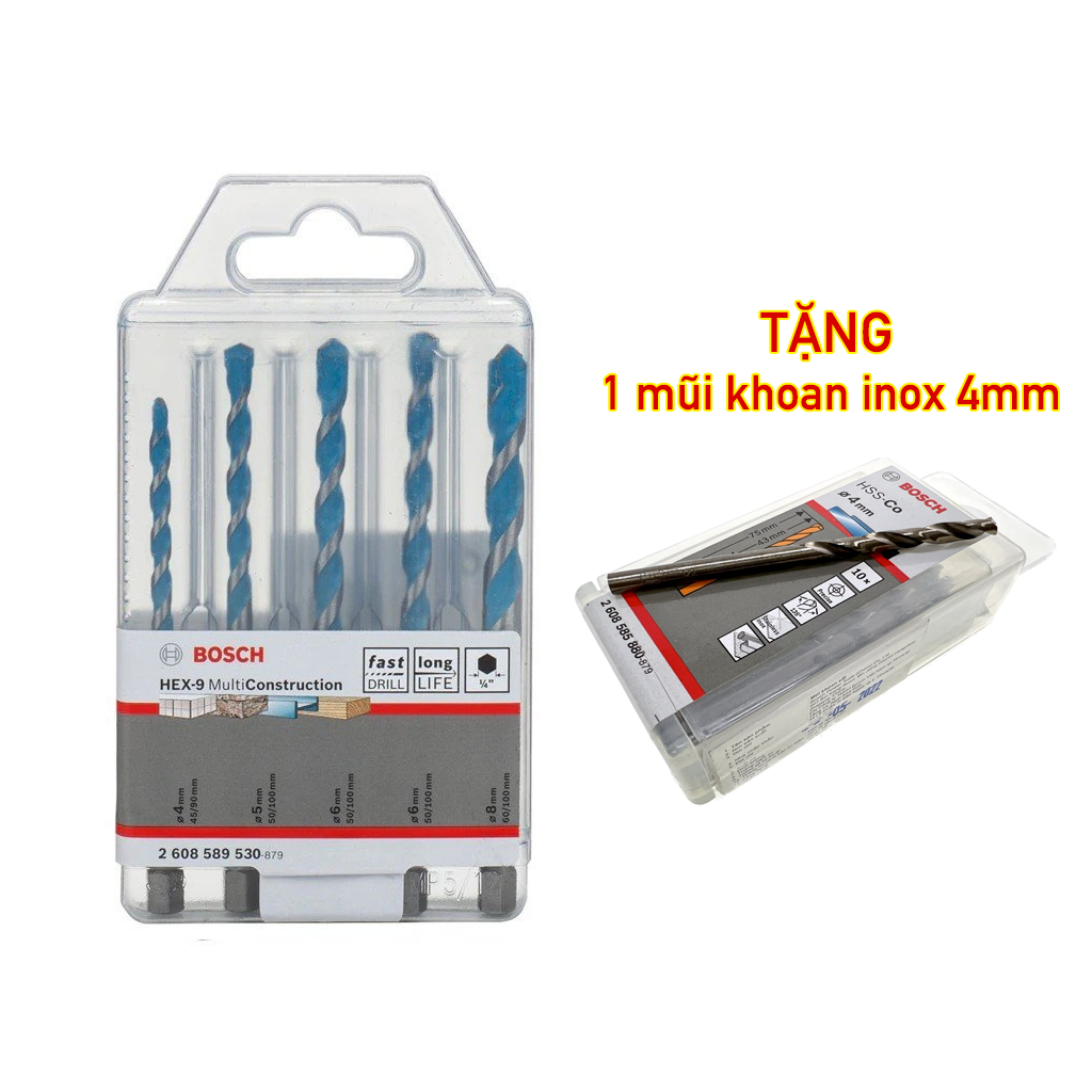 Bộ mũi khoan đa năng chuôi lục giác Hex-9 Bosch 2608589530