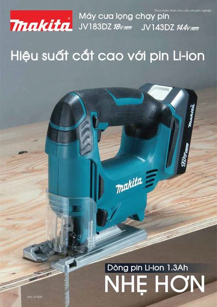 M y c a l ng 65 6.0mm d ng pin 18V Makita JV183DZ kh ng pin s c