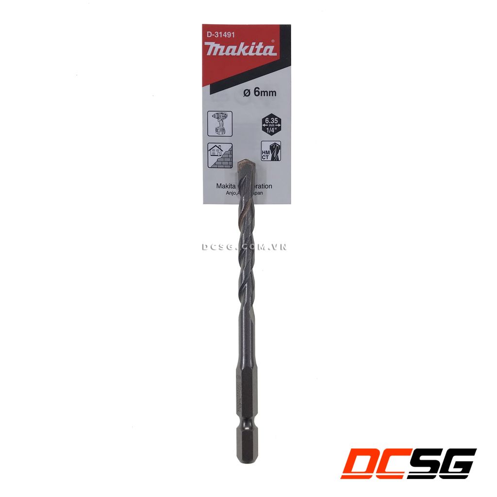 Mũi khoan tường 6.0x100mm chuôi lục giác 1/4