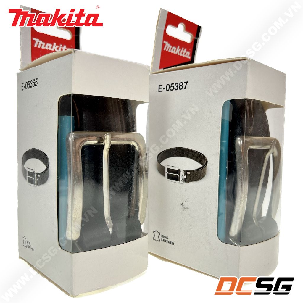 Thắt lưng nam da bò thật size L 1.330x38mm Makita chính hãng