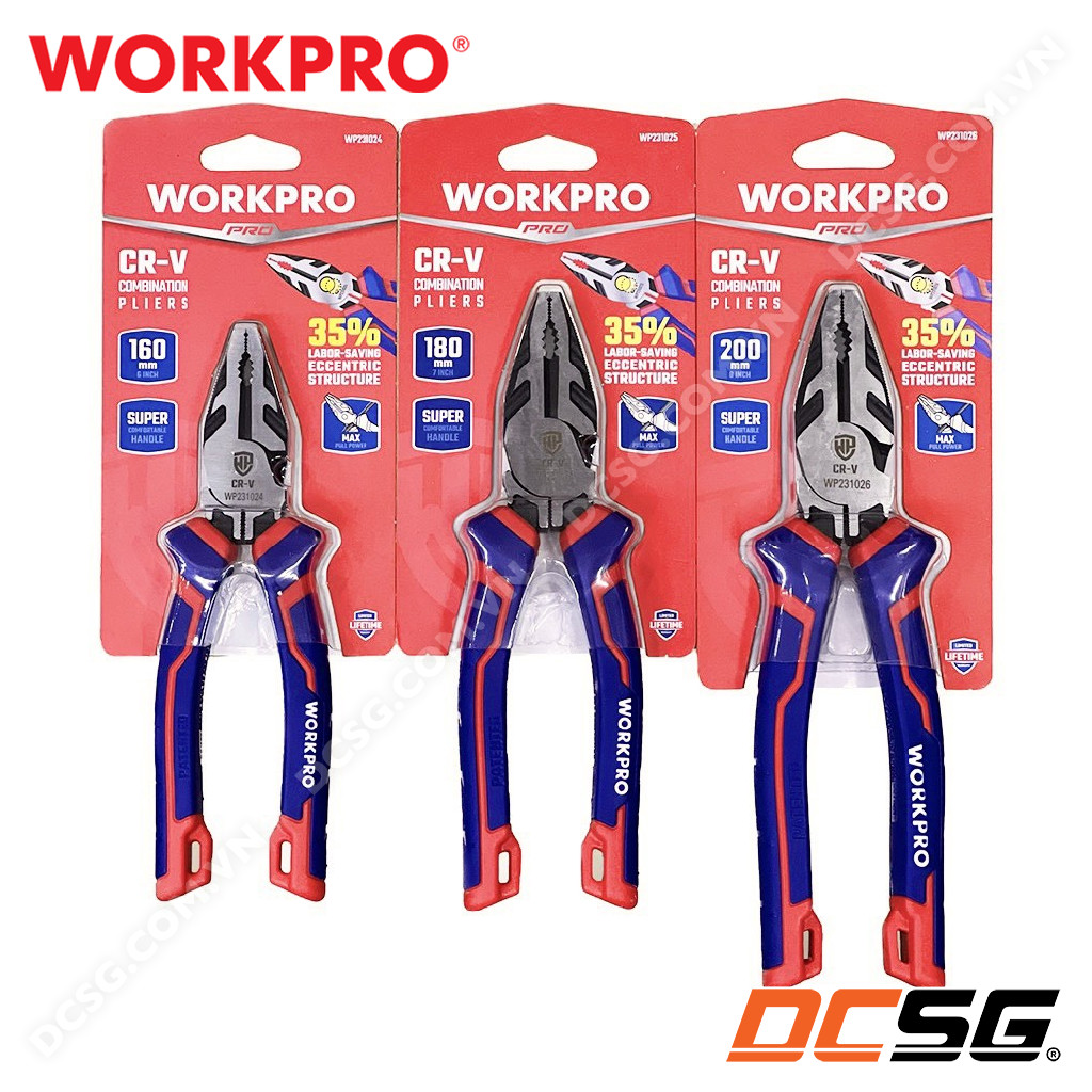 Kìm điện bằng thép CR-V  Workpro