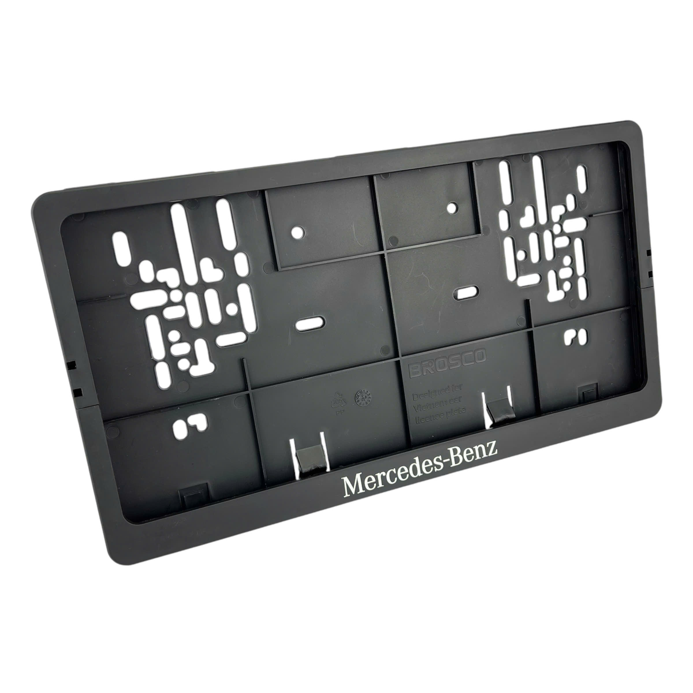 Khung biển số ô tô bằng nhựa PP cao cấp Brosco – 50057 (tùy chọn logo xe)