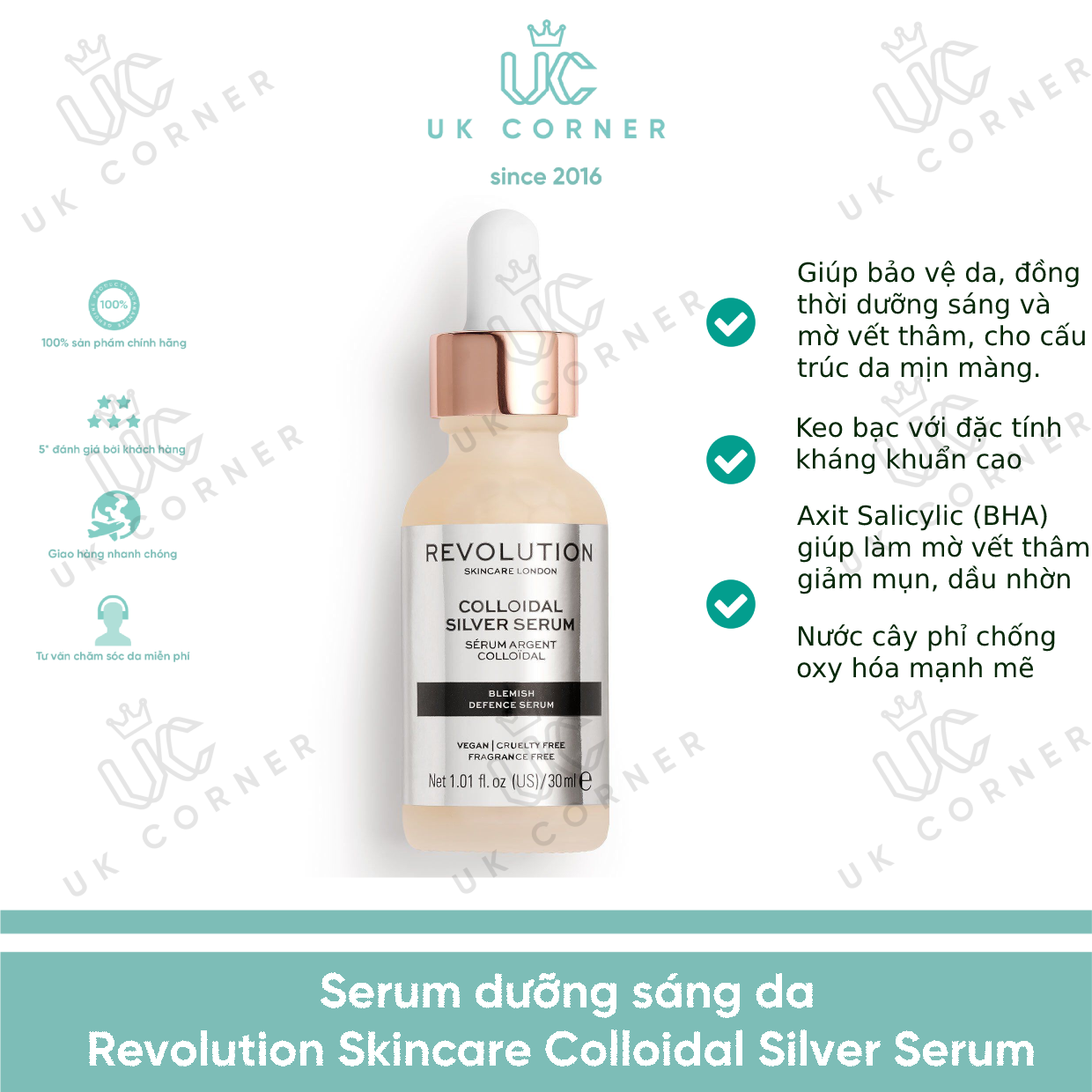 Revolution Skincare Skincare Colloidal Silver Serum UK Corner Store