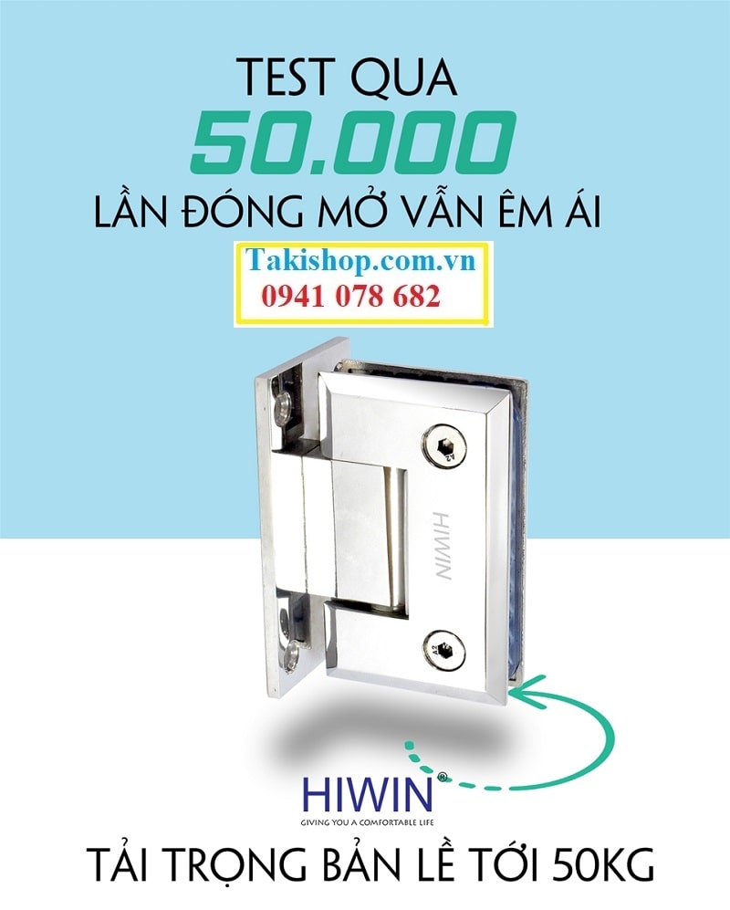 Bản lề 90 độ kính tường HG 005 của Hiwin