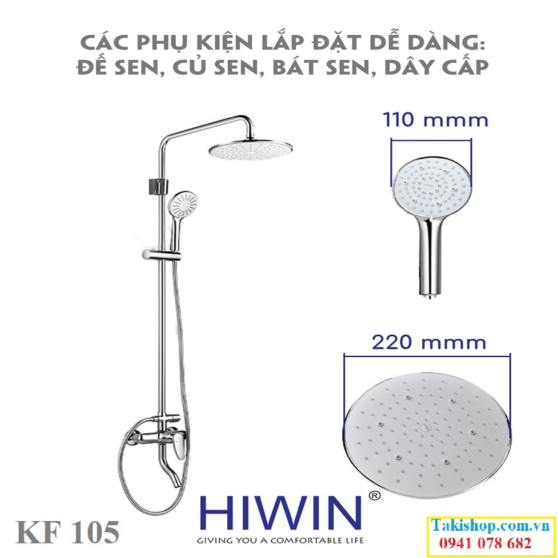 Bộ vòi sen Hiwin KF 105 giá rẻ đẹp