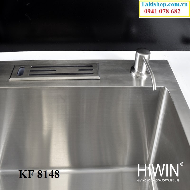 Cung cấp chậu rửa bát 2 hố inox 304 kf 8148 Hiwin rẻ đẹp