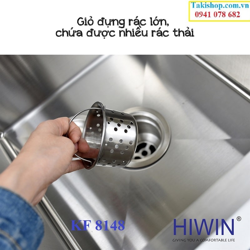 Cung cấp chậu rửa bát inox 304 kf 8148 Hiwin rẻ đẹp