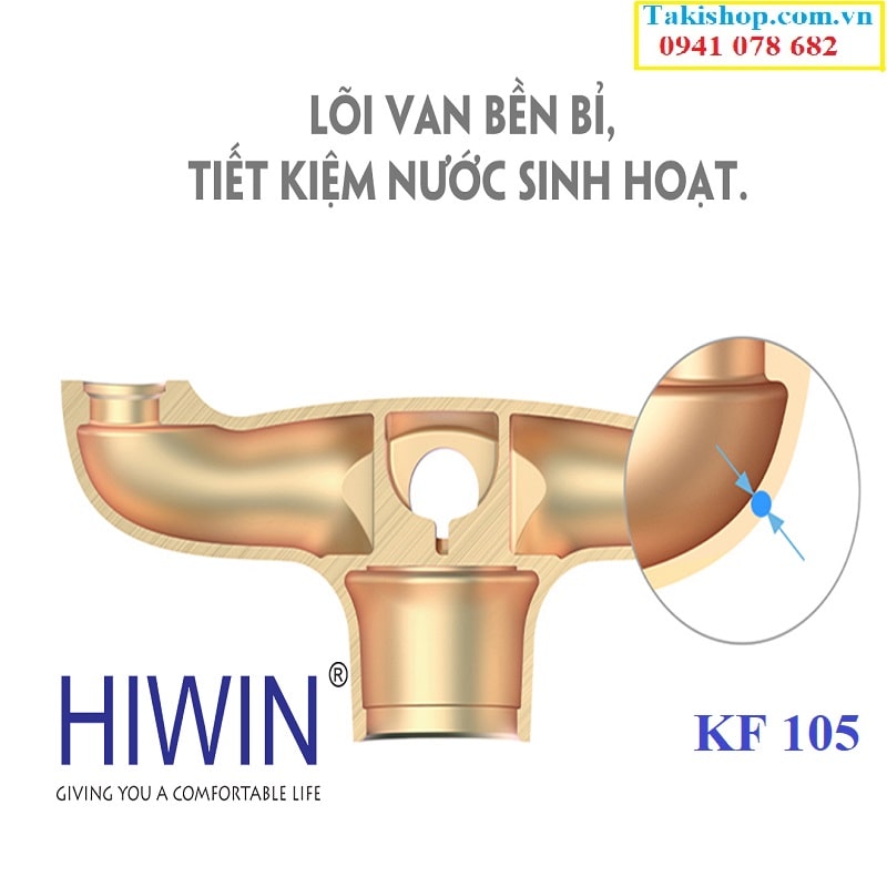 Cung cấp củ sen vòi tắm cao cấp Hiwin KF 105 giá rẻ đẹp