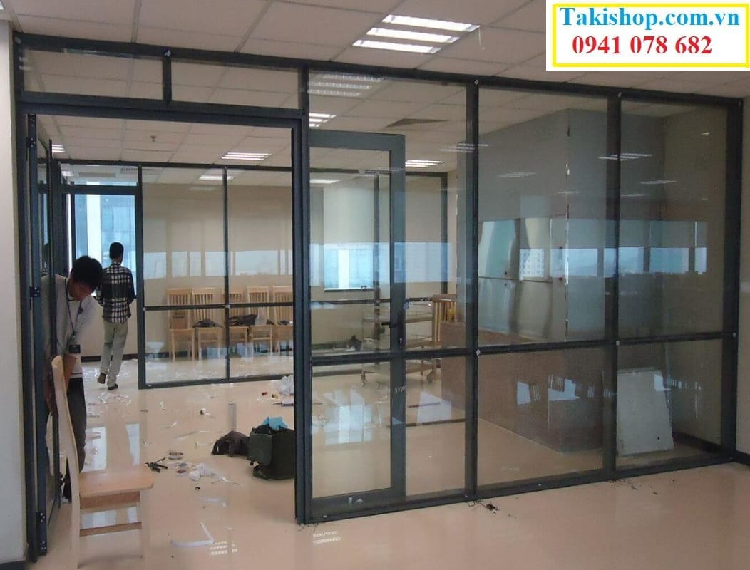 Cung cấp lắp đặt cửa vách nhôm kính văn phòng bằng nhôm kenwin đẹp