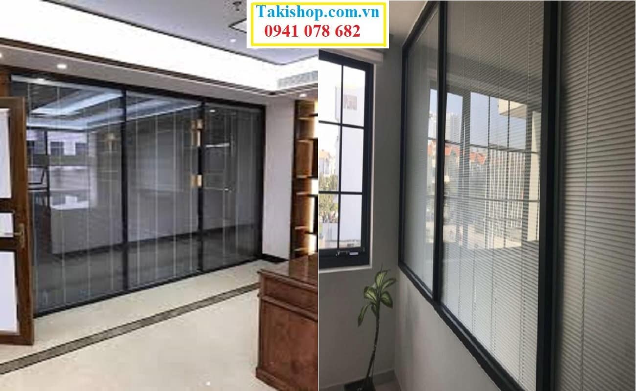 Cung cấp lắp đặt cửa nhôm kính hộp có rèm bên trong đẹp