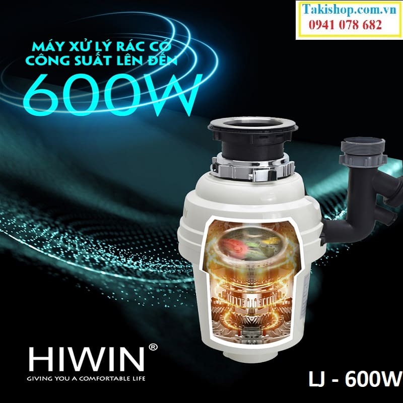 Cung cấp máy xử lý rác thải gia đình cao cấp Hiwin LJ - 600W