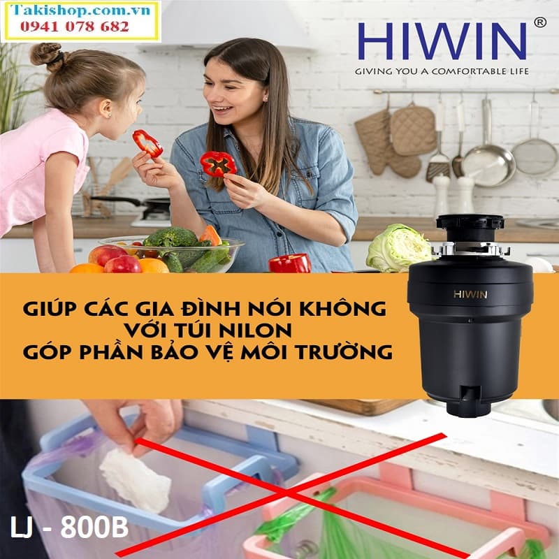 Cung cấp máy xử lý rác thải gia đình cao cấp Hiwin LJ - 800B