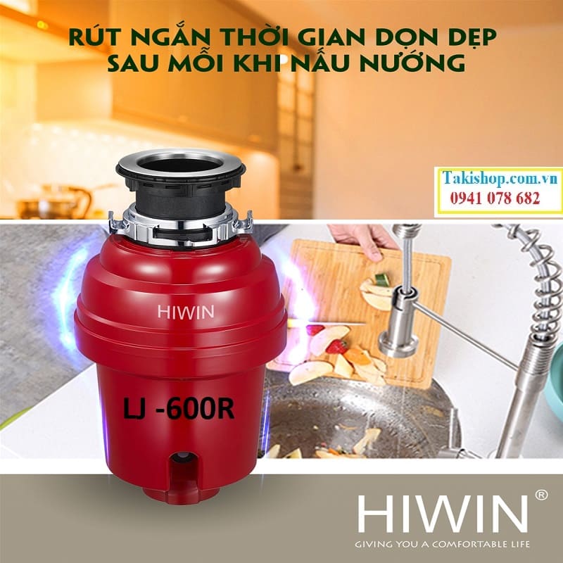 Cung cấp máy xử lý rác thải nhà bếp gia đình cao cấp Hiwin LJ-600R công nghệ mới