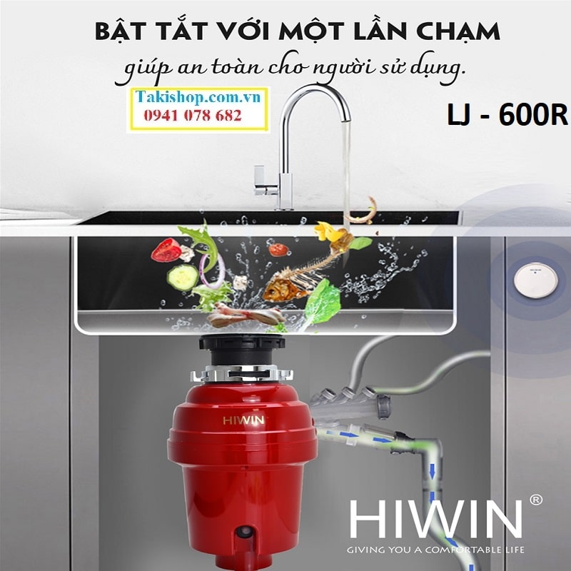 Cung cấp máy xử lý rác thải nhà bếp gia đình cao cấp Hiwin LJ - 600R