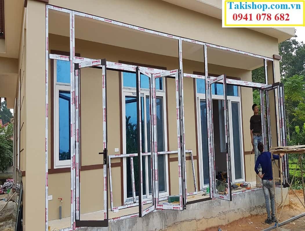 Cung cấp thi công cửa nhôm xingfa xếp trượt tại phú thọ
