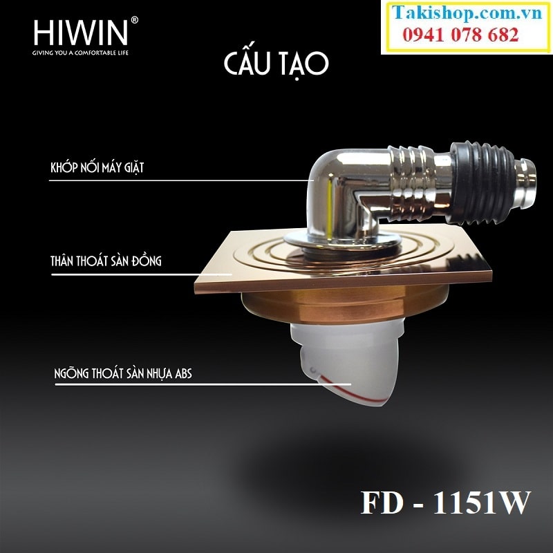 Cung cấp thoát sàn máy giặt ngăn mùi cao cấp Hiwin FD 1151W