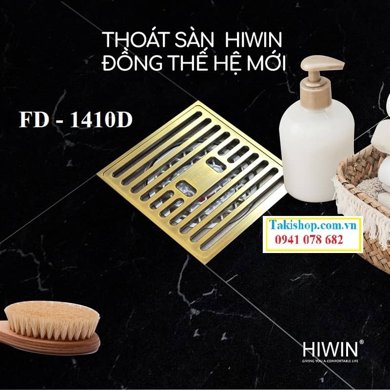 Cung cấp ga thoát sàn ngăn mùi cao cấp đồng giả cổ Hiwin FD 1410D