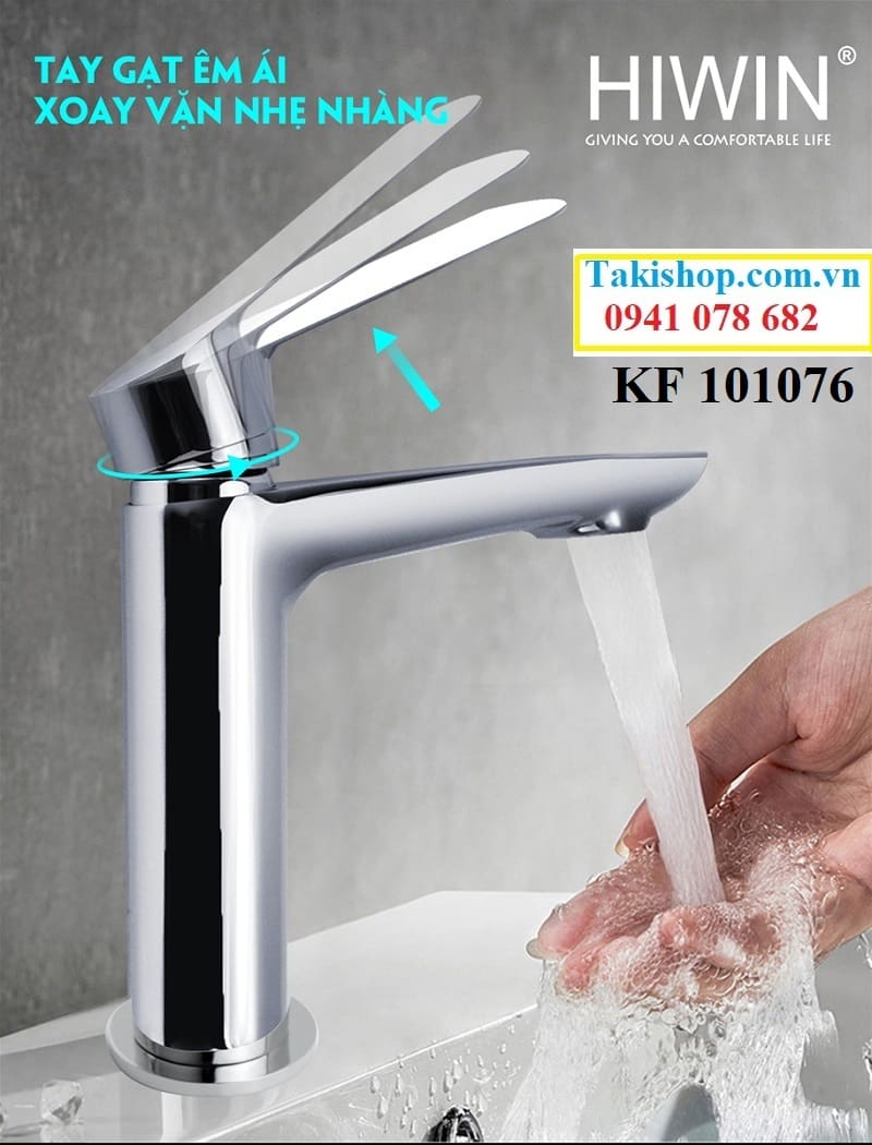 Tay gạt điều khiển mở nước rất nhẹ nhàng êm ái