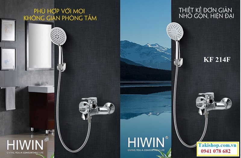 Hiwin KF 214F đơn giản tiện dụng phù hợp với mọi không gian phòng tắm