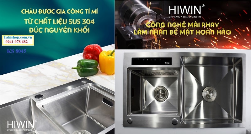 Chất liệu 304 đúc nguyên khối, gia công bề mặt hoàn hảo