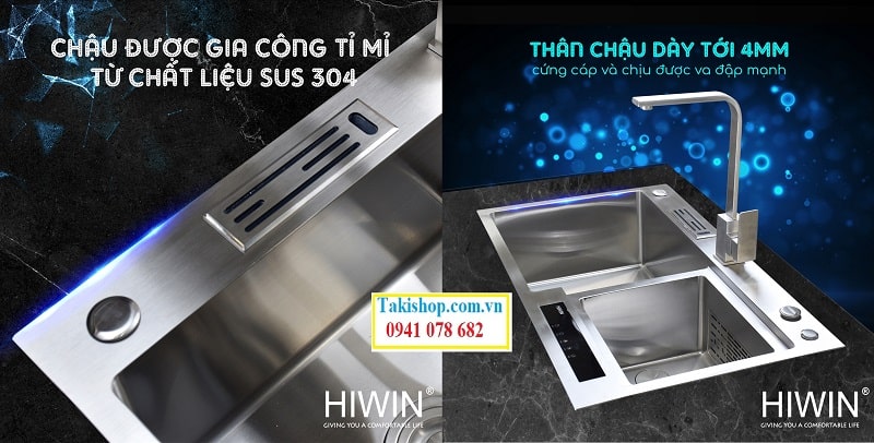 Hiwin KS 8248 được làm từ inox 304 đúc nguyên khối, dày 4mm